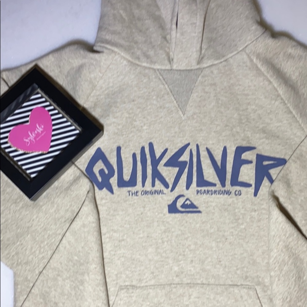🆕Quiksilver Boys' Big Rough Type Hoodie Fleece - Picture 3 of 4